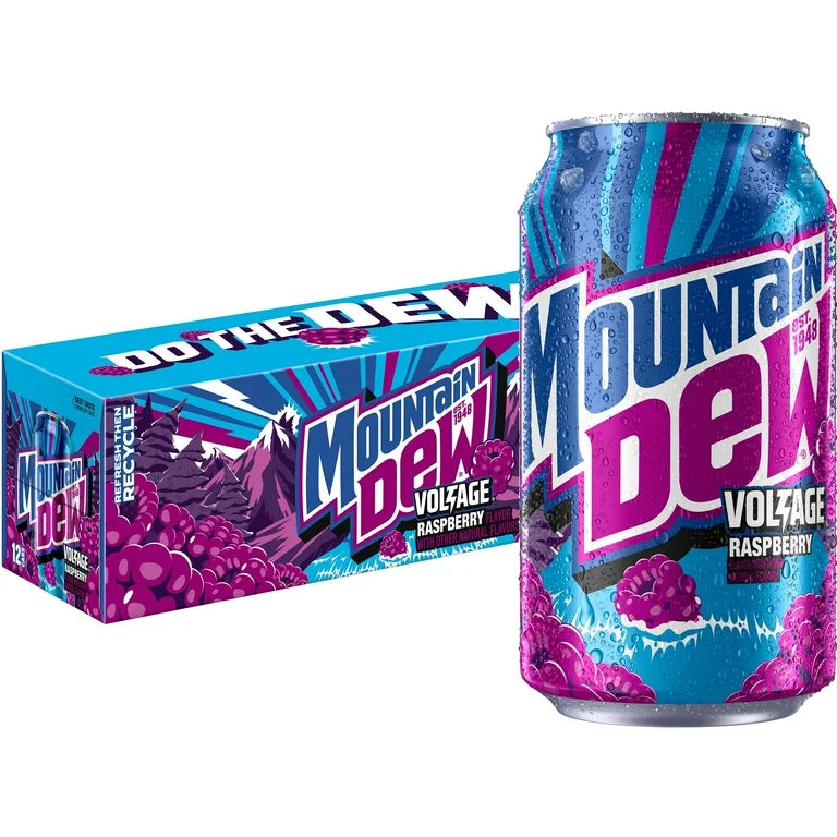 Mountain Dew Voltage Raspberry Citrus Soda (Lata)