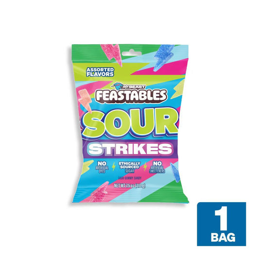 Feastables MrBeast Sour Strikes Gummy Candies