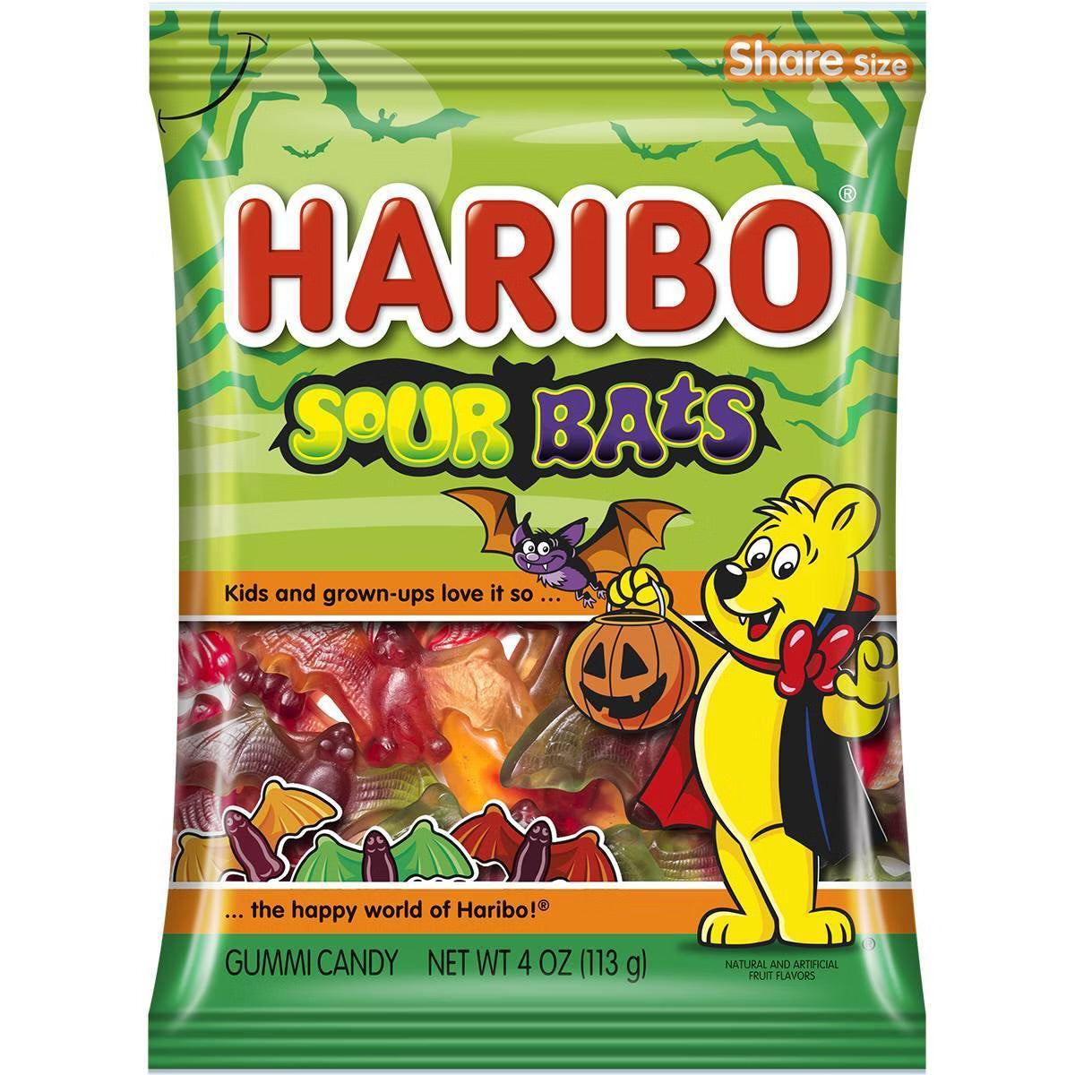 HARIBO Halloween Sour Vampire Bats Gummy