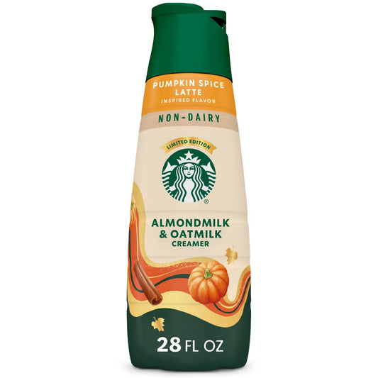 Starbucks Pumpkin Spice Non-Dairy Almondmilk & Oatmilk Coffee Creamer