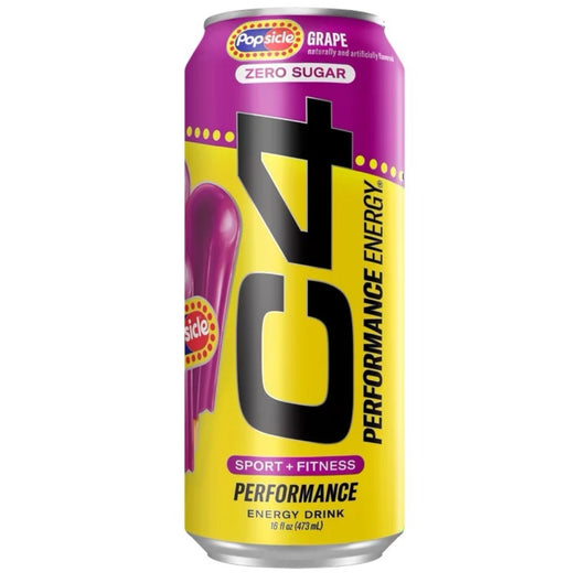 C4 Grape Popsicle Energy Drink (Zero Sugar)