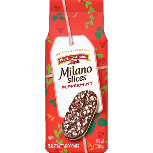 Milano Slices Peppermint Cookies