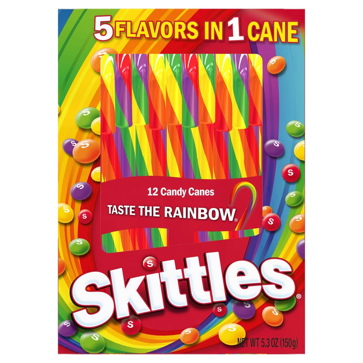 Skittles Candy Cane