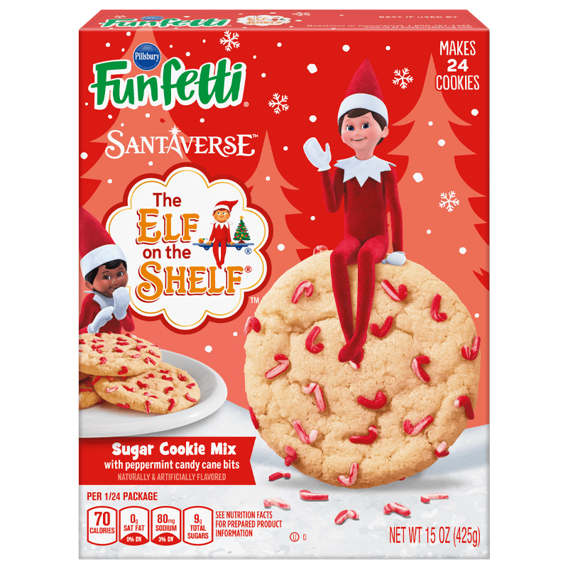 Funfetti Sugar Cookie Mix with Peppermint Candy bits