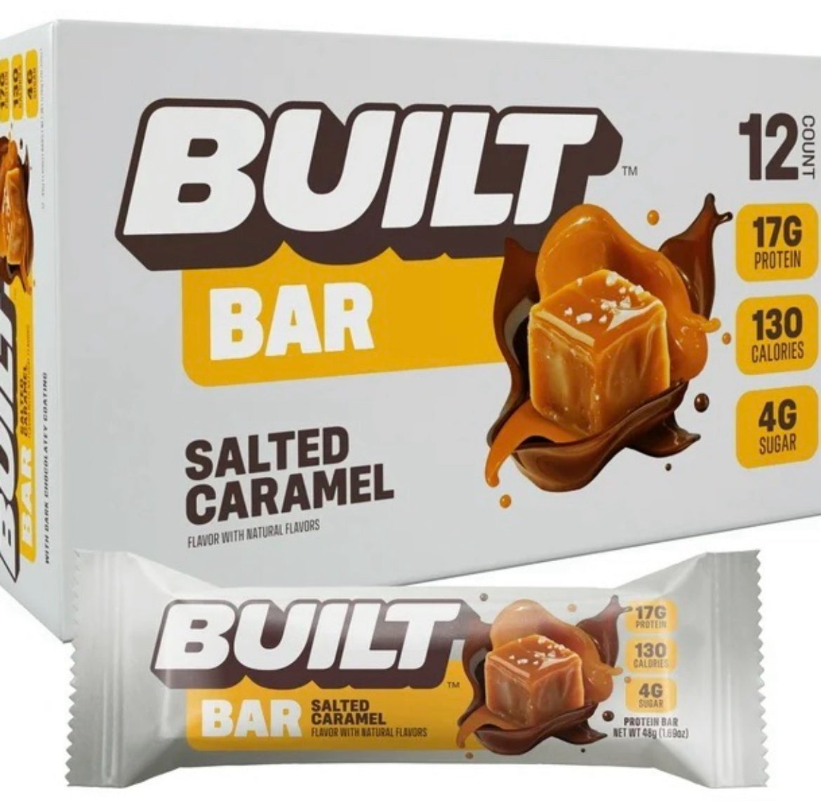 BUILT Bar Salted Caramel (Barrita Individual de Proteína)