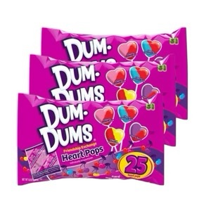 Dum Dums Heart Lollipops (Paquete de 25) - Candy Nation